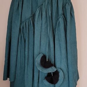 Teal Skirt with Black Accents